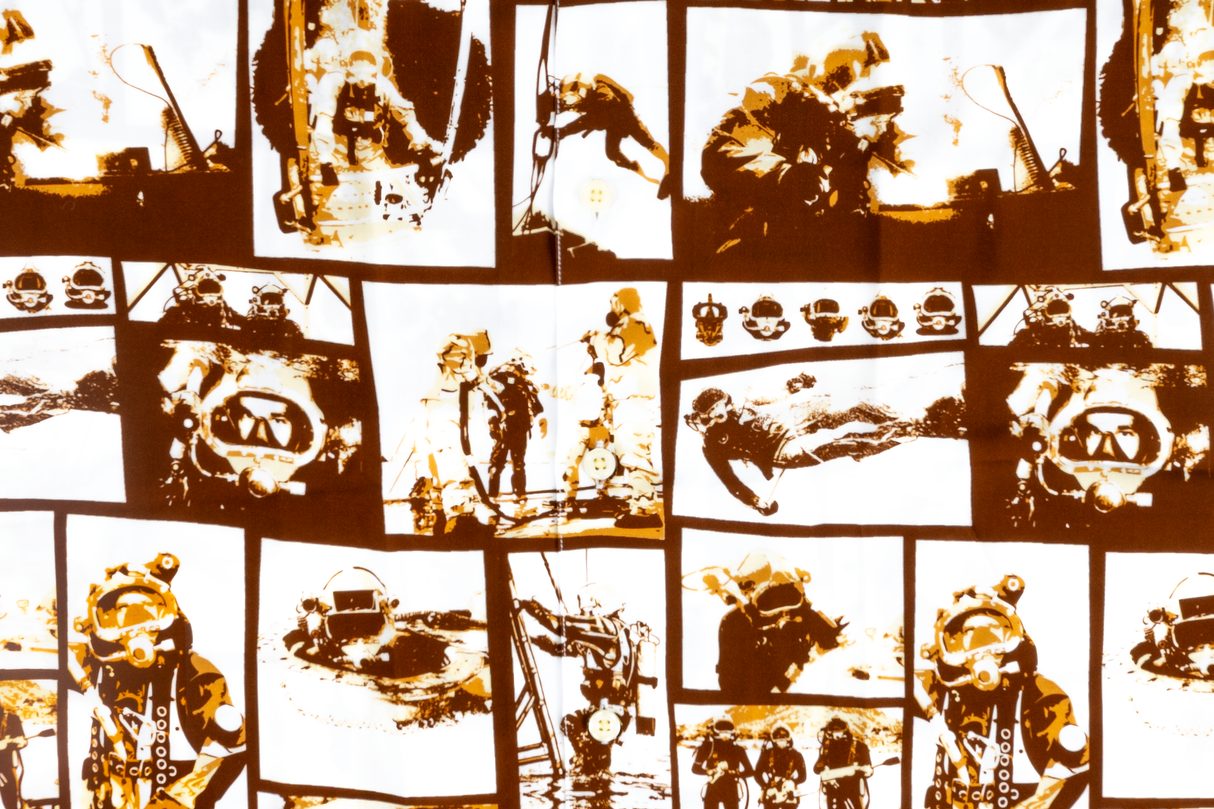 Sepia Working Diver Aloha Shirt