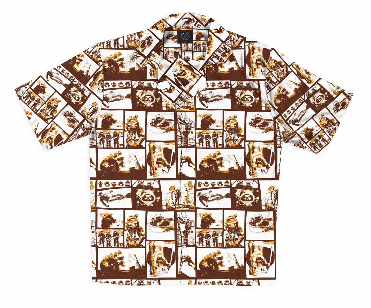 Sepia Working Diver Aloha Shirt